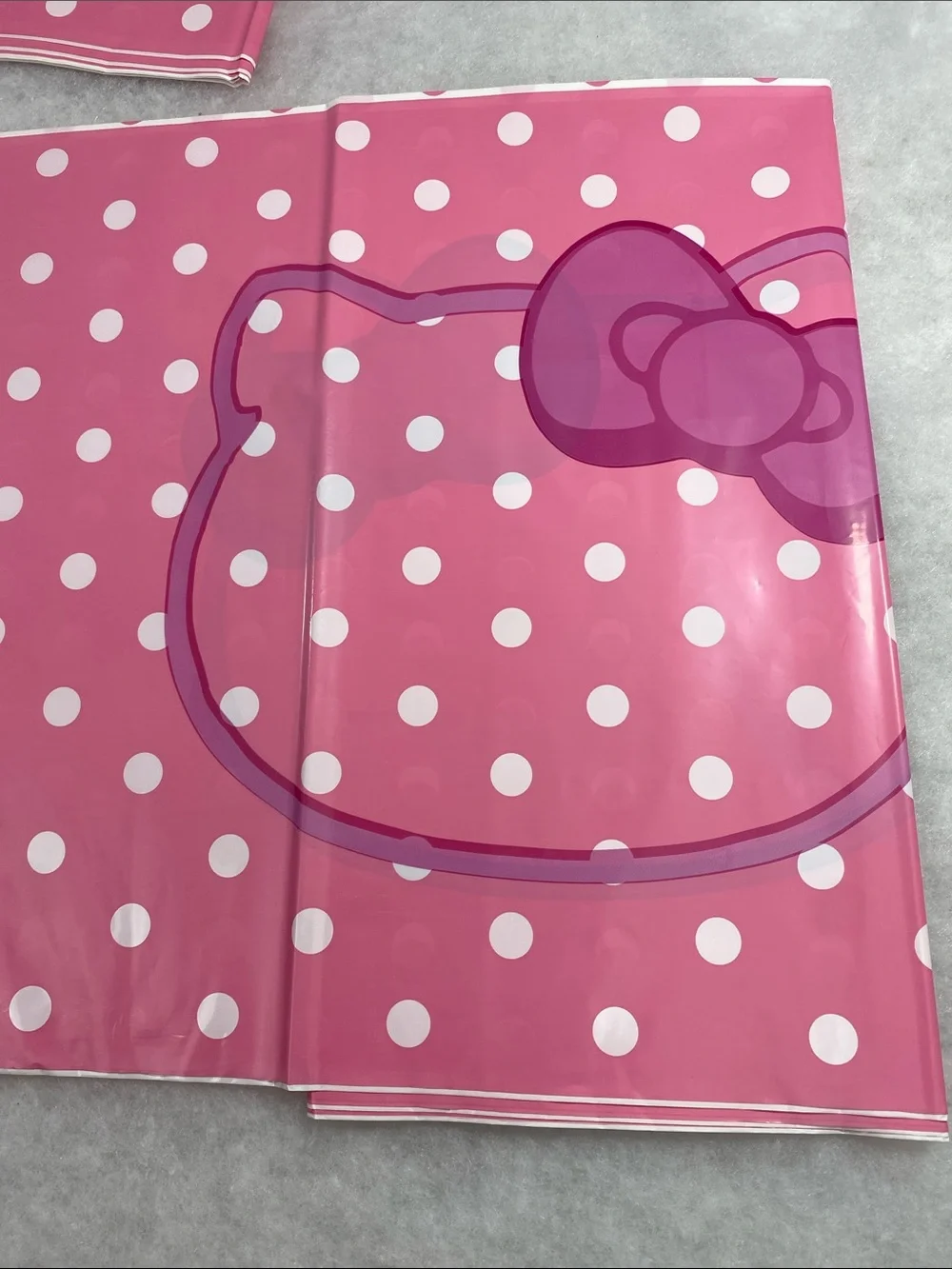 Pink Polka Dot Hello Kitty rectangle plastic disposable table covers party